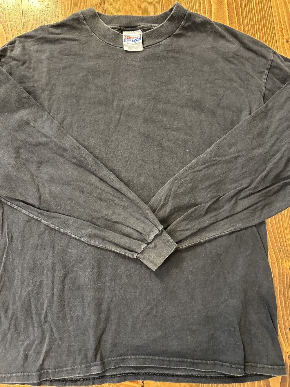 1998 Vintage Helicopter Crane Dallas Texas Long Sleeve Faded Hanes Beefy Shirt